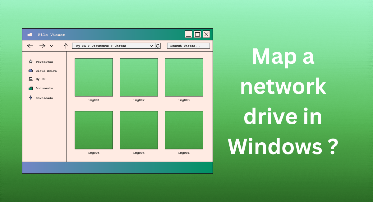 Map a network drive in Windows